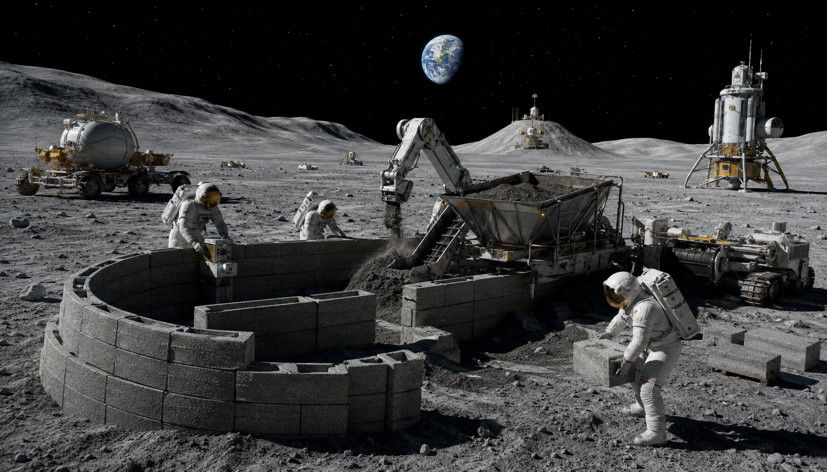 Moon and Mars Soil Falls Short as Space Cement, Study Finds